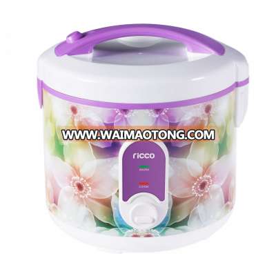 Electric deluxe rice cooker thermostat with 3D keep warm system