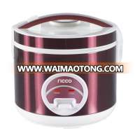 Purple stainless steel color electric rice cooker