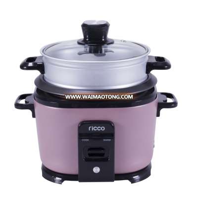 2019 RICCO New design Rose Gold color square shape outer body rice cooker