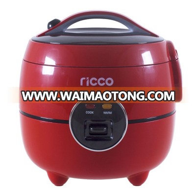 New shape keep warm smart cooking 1.0Liter mini rice cooker with full plastic body