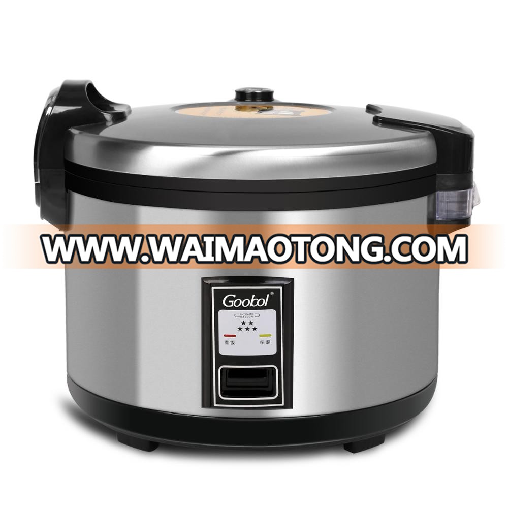 Double Lid Stainless Steel Big Capacity Deluxe Rice Cooker 13L 16L 25L